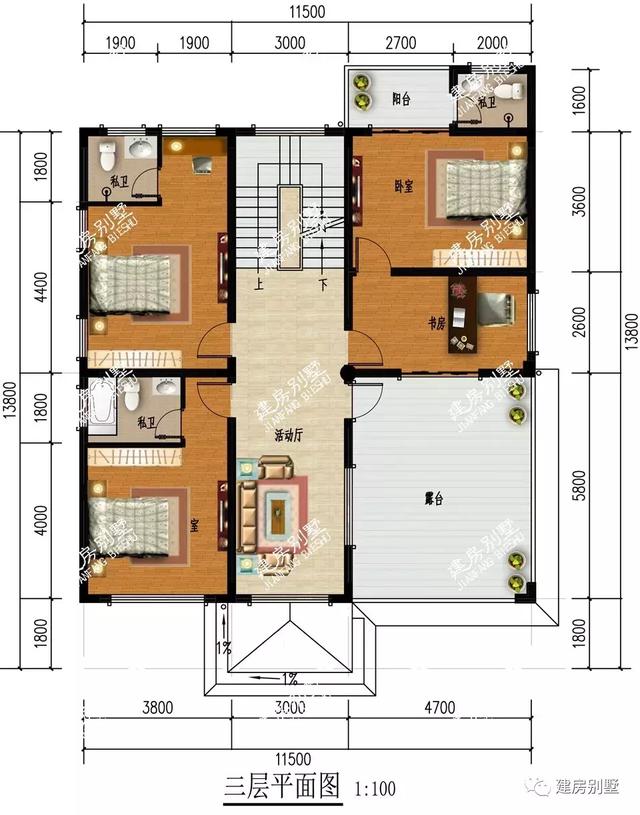 兩棟尺寸相近的四層農(nóng)村別墅設計圖，戶型通透，都是好戶型