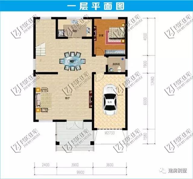 面寬不足10米的農(nóng)村小別墅設(shè)計(jì)圖，布局簡單實(shí)用