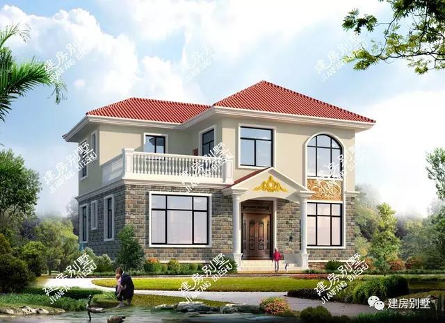 農(nóng)村別墅設(shè)計圖，都帶觀景露臺，外觀精致漂亮，戶型美觀
