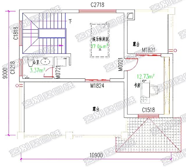 二層半三層帶落地窗自建房設(shè)計(jì)圖，造價(jià)25萬(wàn)，漂亮大氣，居住舒適