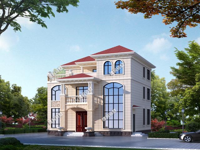 農(nóng)村自建房設計圖戶型，戶型為南北通透，客廳挑空