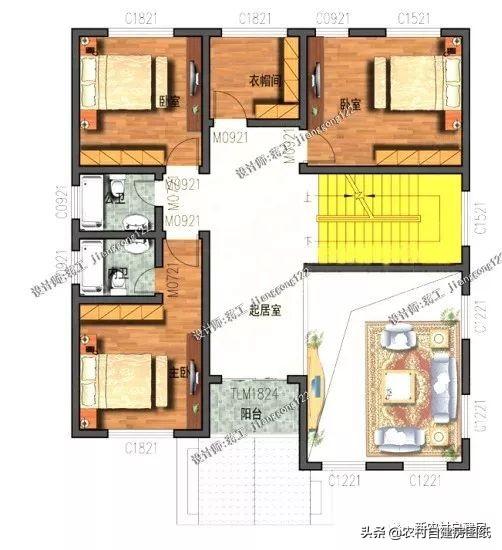 4款11×12米三層農(nóng)村別墅，第2款比較普通，但是卻勝在經(jīng)濟(jì)實(shí)用。