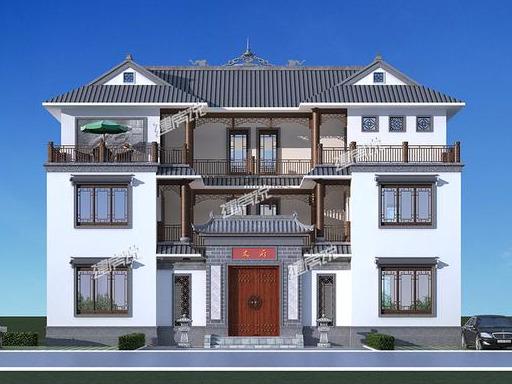 農(nóng)村最牛三層四合院別墅，村里蓋一棟，整個家族都以你為榮！