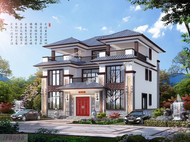 三層新中式別墅，設(shè)計新穎獨特，中式韻味十足，這才是真正的豪宅！