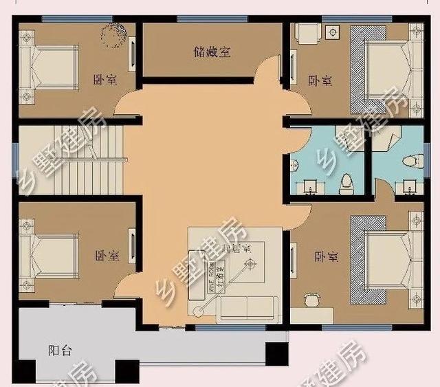 14x11米三層歐式自建房，大氣簡約而不失美觀，在村里建一棟，很氣派！