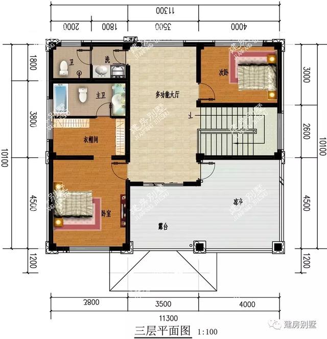 面寬相近的三套農(nóng)村別墅設(shè)計(jì)圖，不管建哪一棟，都很被人看好