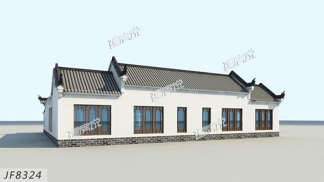 農(nóng)村一層四合院別墅設(shè)計(jì)圖，單家獨(dú)院反而彌足珍貴！