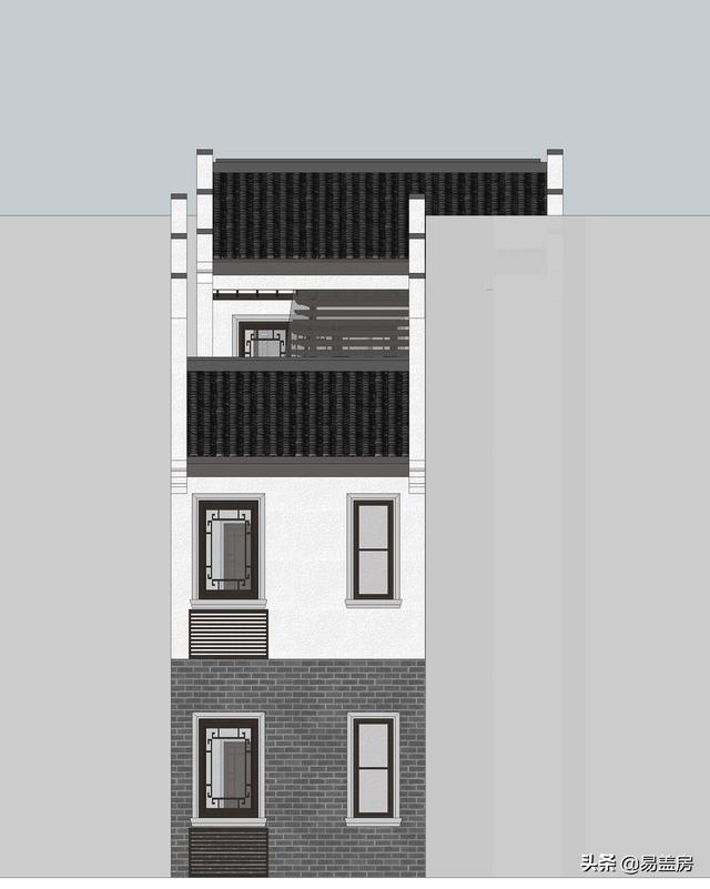 三層徽派別墅設(shè)計(jì)圖，28萬(wàn)輕輕松松拿下，寬敞臥室鄉(xiāng)親都羨慕