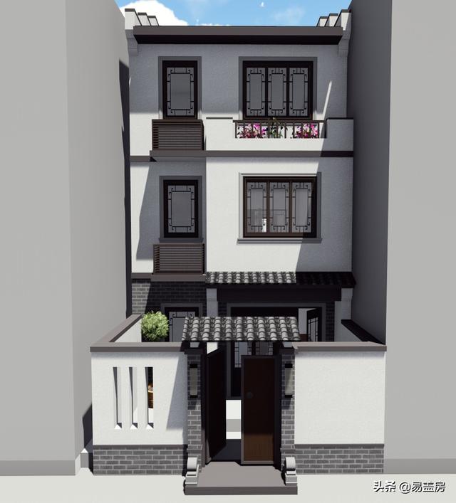 三層徽派別墅設(shè)計(jì)圖，28萬(wàn)輕輕松松拿下，寬敞臥室鄉(xiāng)親都羨慕