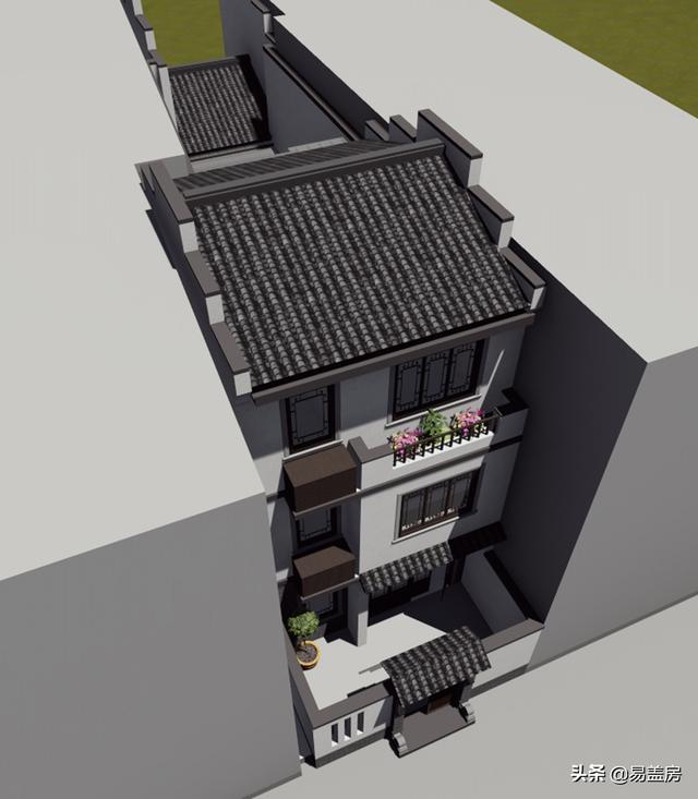 三層徽派別墅設(shè)計(jì)圖，28萬(wàn)輕輕松松拿下，寬敞臥室鄉(xiāng)親都羨慕