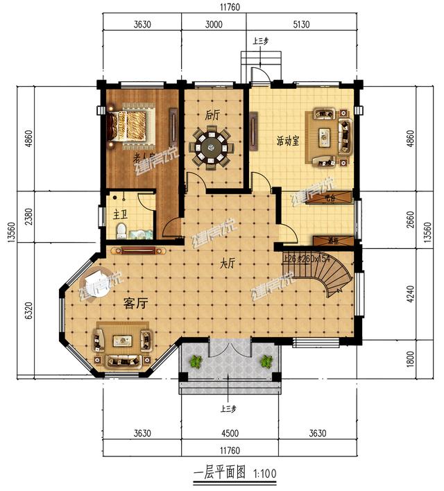 花60萬建的豪宅，在村里只能算是普通家庭，在村里還排不上名次。