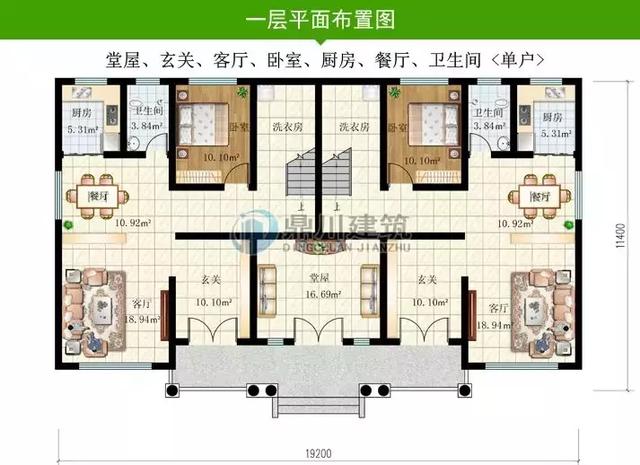 精選農村9款經(jīng)典別墅戶型，第一款、第九款都是共堂屋雙拼別墅，包你喜歡！