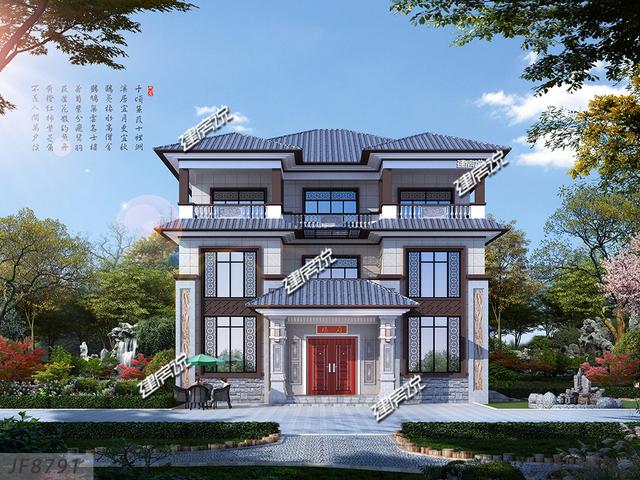 火爆全農(nóng)村的新中式別墅戶型，建棟在老家，人人都夸你有眼光，也給自己長面子。