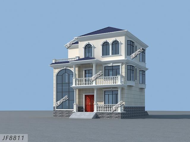 帶車庫的三層住宅設(shè)計(jì)圖，40萬蓋起，選這款戶型吃不了虧，美觀有面子。