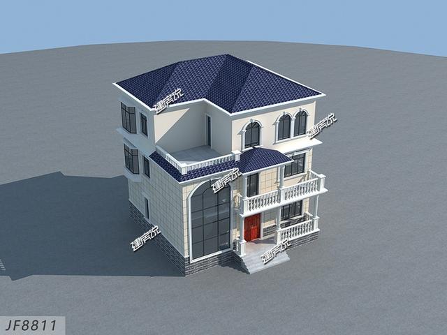 帶車庫的三層住宅設(shè)計(jì)圖，40萬蓋起，選這款戶型吃不了虧，美觀有面子。