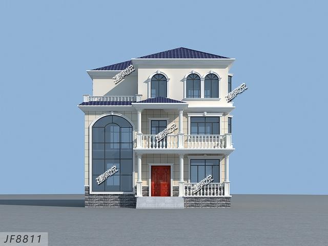 帶車庫的三層住宅設(shè)計(jì)圖，40萬蓋起，選這款戶型吃不了虧，美觀有面子。