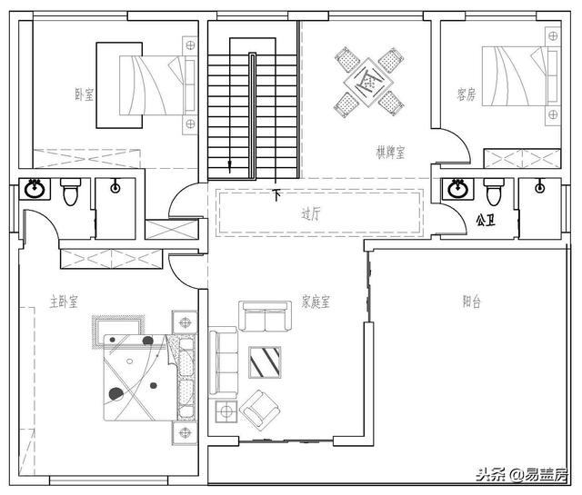 二層歐式別墅自建房，造價44萬，帶有庭院露臺，農(nóng)村自建劃算！