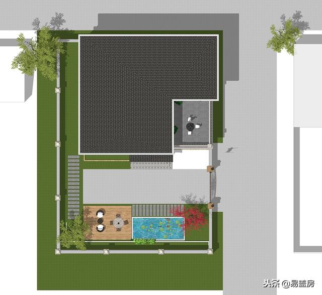 二層歐式別墅自建房，造價44萬，帶有庭院露臺，農(nóng)村自建劃算！