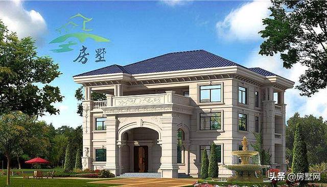 農(nóng)村三層歐式別墅設(shè)計(jì)圖，滿屏的華貴氣息，適合所有人的戶型，建造的效果比效果圖還要漂亮。