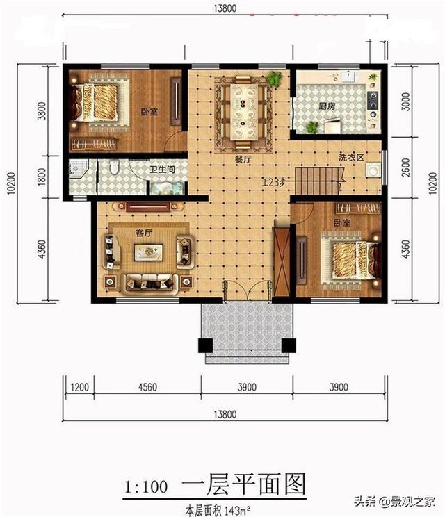 兩棟現(xiàn)代風(fēng)格農(nóng)村別墅設(shè)計(jì)圖，清新優(yōu)雅，第一款在農(nóng)村很受歡迎！