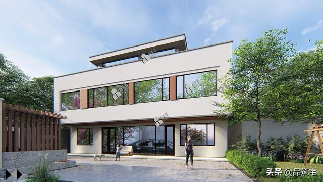 二層現(xiàn)代風格別墅，既舒適實用又簡潔耐看，全村第一棟，引領(lǐng)別墅新潮流！