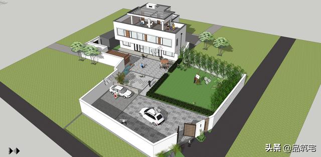 二層現(xiàn)代風格別墅，既舒適實用又簡潔耐看，全村第一棟，引領(lǐng)別墅新潮流！