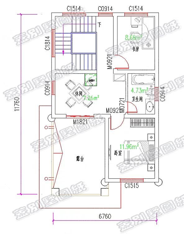 二層半三層農(nóng)村別墅設(shè)計圖，占地僅80平，外觀豪華大氣，室內(nèi)合理布局