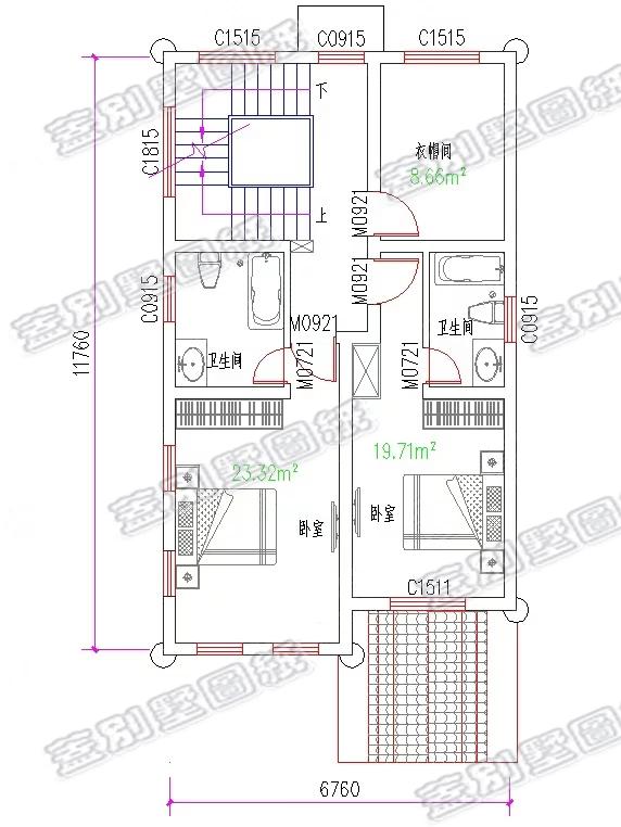二層半三層農(nóng)村別墅設(shè)計圖，占地僅80平，外觀豪華大氣，室內(nèi)合理布局