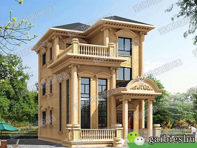 二層半三層農(nóng)村別墅設(shè)計圖，占地僅80平，外觀豪華大氣，室內(nèi)合理布局