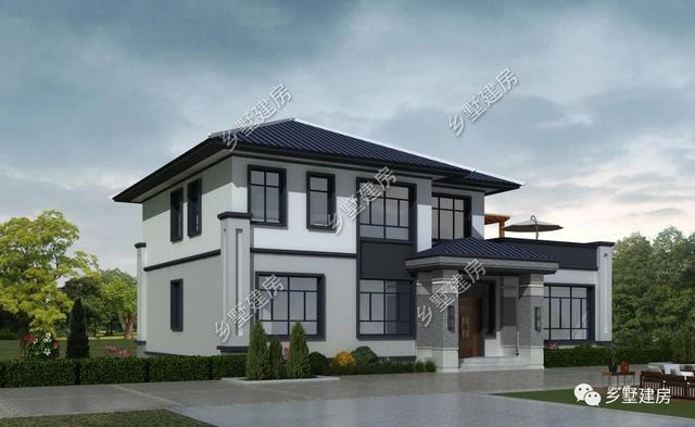 大開間小進深的二層別墅，27萬就能建，花最少錢的建最美的別墅！