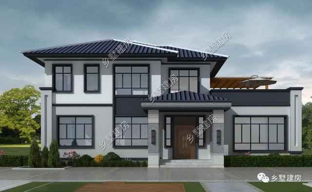 大開間小進深的二層別墅，27萬就能建，花最少錢的建最美的別墅！