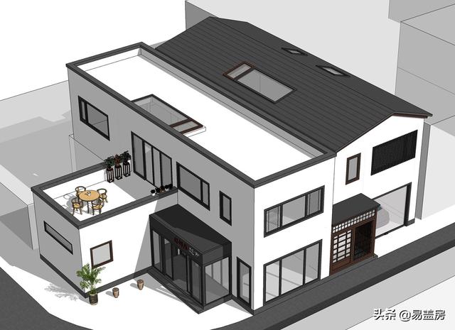 占地216平二層別墅設計圖，一層超市二層自住 單獨分區(qū)有儲存空間和車庫