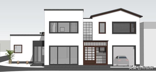 占地216平二層別墅設計圖，一層超市二層自住 單獨分區(qū)有儲存空間和車庫