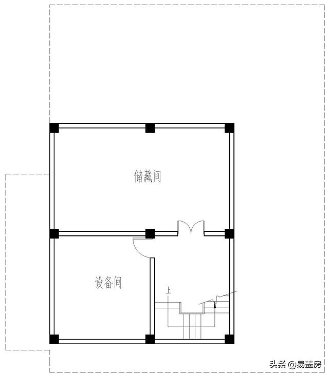 占地216平二層別墅設計圖，一層超市二層自住 單獨分區(qū)有儲存空間和車庫
