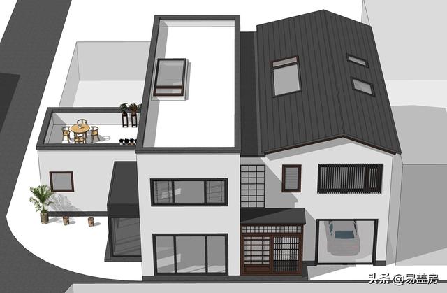 占地216平二層別墅設計圖，一層超市二層自住 單獨分區(qū)有儲存空間和車庫