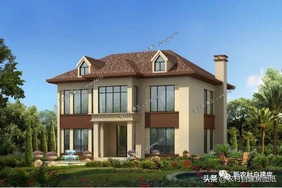 8套10米進深左右的農村別墅設計圖，無論選二層還是三層的，人人看了都羨慕。