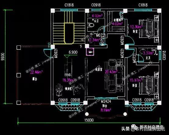8套10米進深左右的農村別墅設計圖，無論選二層還是三層的，人人看了都羨慕。