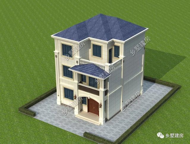 占地僅94平的農(nóng)村三層歐式別墅，美觀大方，造價(jià)又低，看過的人沒有說不漂亮的！