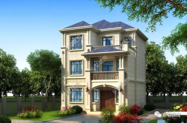 占地僅94平的農(nóng)村三層歐式別墅，美觀大方，造價(jià)又低，看過的人沒有說不漂亮的！