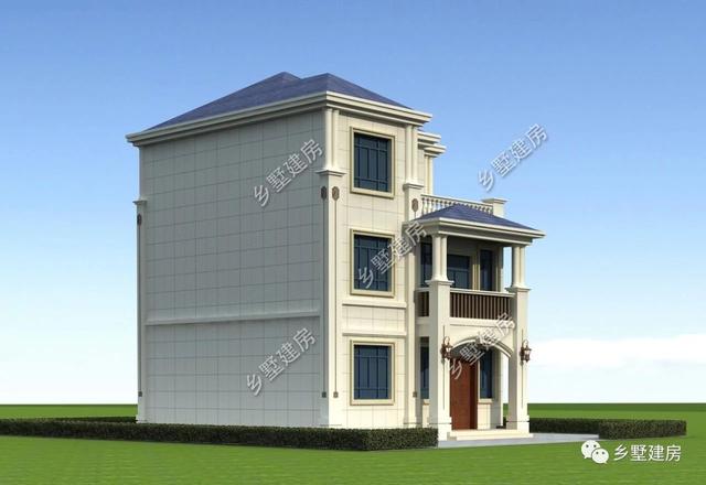 占地僅94平的農(nóng)村三層歐式別墅，美觀大方，造價(jià)又低，看過的人沒有說不漂亮的！