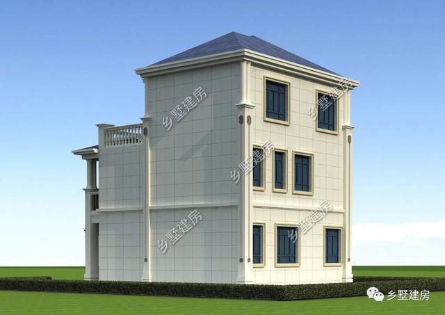 占地僅94平的農(nóng)村三層歐式別墅，美觀大方，造價(jià)又低，看過的人沒有說不漂亮的！