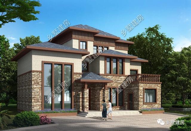 32萬(wàn)三層歐式住宅設(shè)計(jì)圖，外觀優(yōu)雅別致，浪漫的造型在家鄉(xiāng)別具一格。