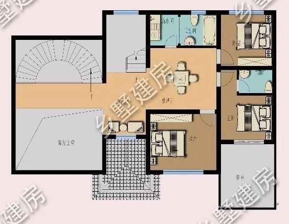 32萬(wàn)三層歐式住宅設(shè)計(jì)圖，外觀優(yōu)雅別致，浪漫的造型在家鄉(xiāng)別具一格。
