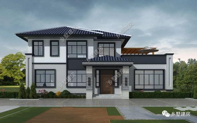 32萬(wàn)三層歐式住宅設(shè)計(jì)圖，外觀優(yōu)雅別致，浪漫的造型在家鄉(xiāng)別具一格。