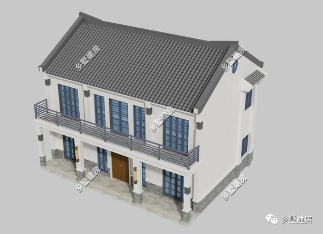 花20萬左右建新中式徽派農(nóng)村二層小別墅，給父母養(yǎng)老最合適不過了！