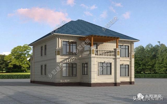 經(jīng)典歐式二層別墅設計圖，外形獨特，造型美觀，農(nóng)村生活想低調都不行！