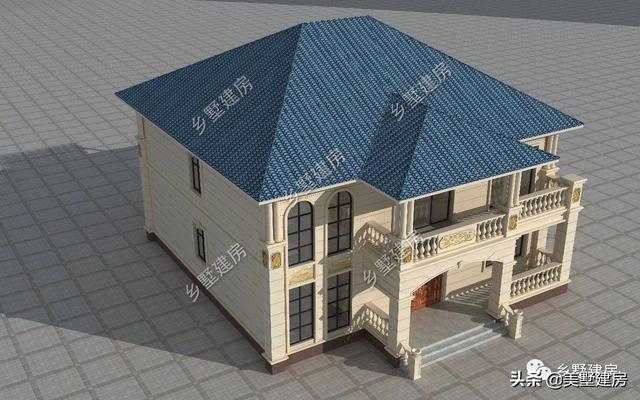 經(jīng)典歐式二層別墅設計圖，外形獨特，造型美觀，農(nóng)村生活想低調都不行！