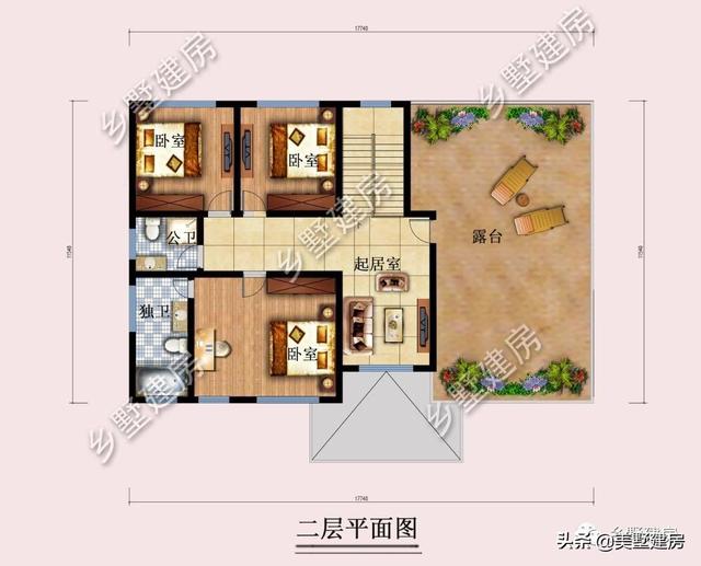 占地213平農(nóng)村二層小樓設(shè)計圖，帶露天泳池和大露臺，這樣的設(shè)計人人都喜歡。