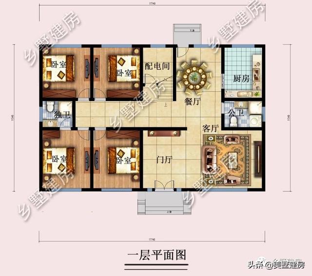 占地213平農(nóng)村二層小樓設(shè)計圖，帶露天泳池和大露臺，這樣的設(shè)計人人都喜歡。