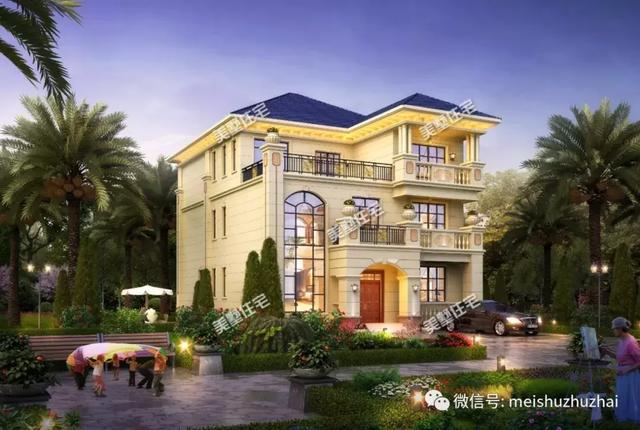 開間11米的三層別墅設(shè)計圖，帶有8間臥室和棋牌室，適合你嗎？